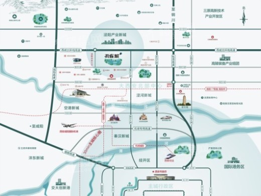 西安孔雀城交通图