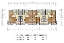 长岛国际度假区洋房区A1户型图94.96平 3室2厅1卫1厨