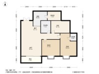 五洲·临江府高层D3户型 3室2厅2卫1厨