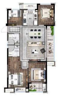 碧桂园众安·潮鸣建面约117㎡ 4室2厅2卫1厨