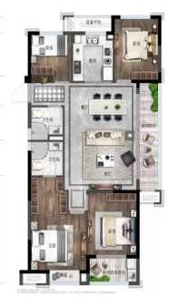 碧桂园众安·潮鸣建面约117㎡ 4室2厅2卫1厨