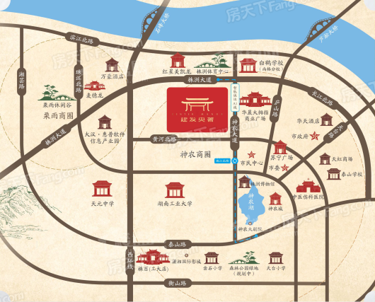 株洲建发央著交通图