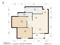 美盛中华城A户型 2室2厅1卫1厨