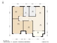 新城郡望府二期高层95㎡户型 3室2厅1卫1厨