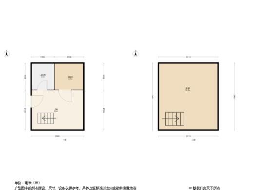 东望·云朗1居室户型图