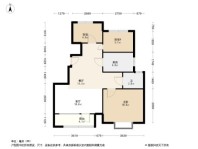 中建京西印玥品牌馆户型83-中间户 3室2厅1卫1厨