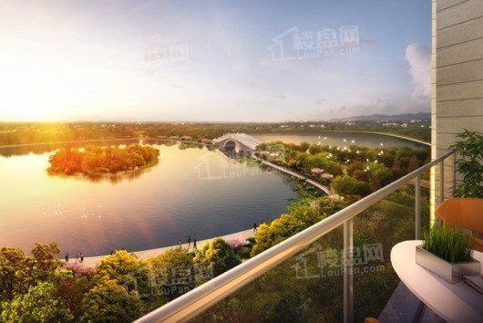 安徽公共安全产业园湖景半鸟瞰图