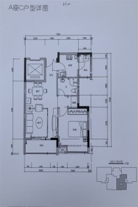 顺和雅苑A座C户型 1室2厅1卫1厨