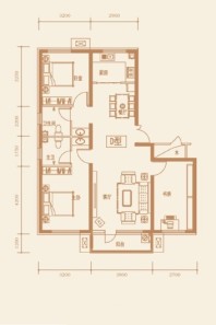 鑫源·鑫都汇2#D户型 3室2厅2卫1厨