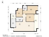 银河·公园山水3居室户型图