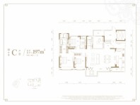 建发央玺C户型 4室2厅3卫1厨