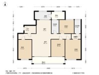 天投·中国铁建·鹿溪樾府B户型 4室2厅2卫1厨