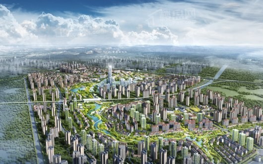 环球融创未来城项目成都乐高小镇项目-鸟瞰日景
