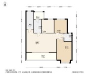 城投置地梧桐博雅3居室户型图