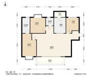 五矿西湖未来城C1户型 3室2厅2卫1厨