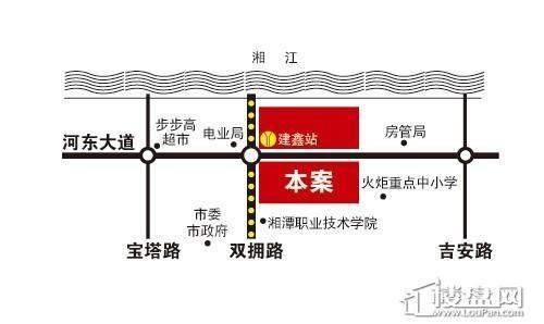 建鑫城国际社区二期写字楼区位交通图