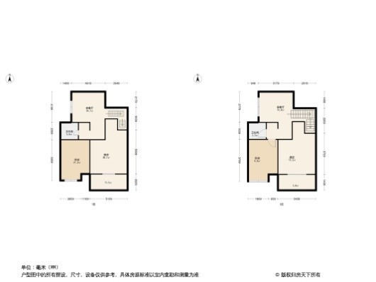 浏阳高力·万汇城F户型113平复式 3室2厅2卫1厨