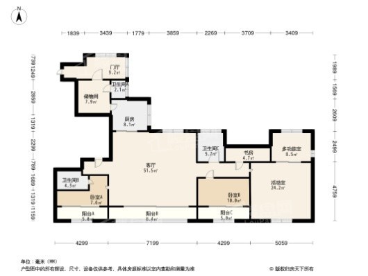 金地峯汇4居室户型图
