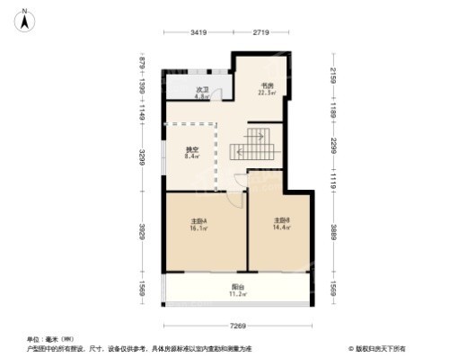 郡源·紫金桃源4居室户型图