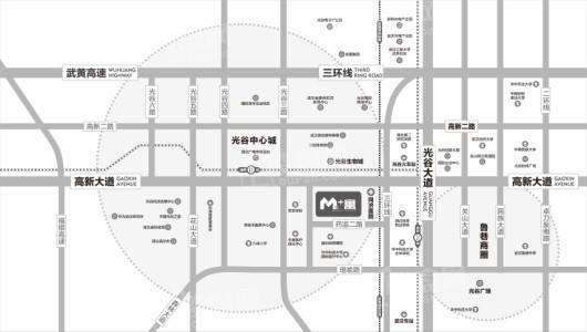 楚源国际M＋寓交通图