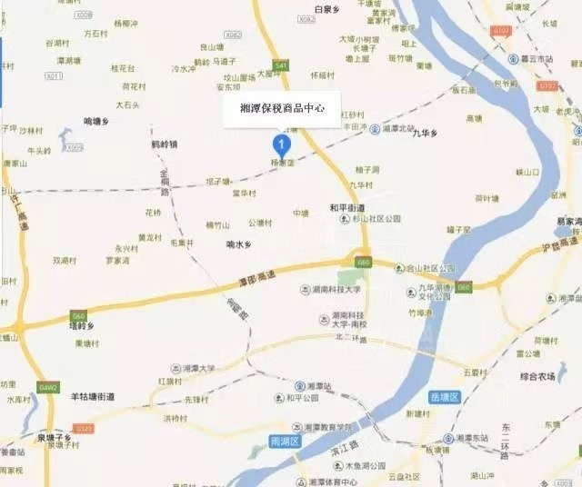 湘潭保税中心区位交通图