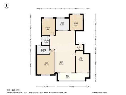 华建溪棠4居室户型图