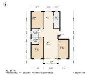 迎宾花园A户型 3室2厅2卫1厨