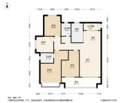 绿都中梁·河风雅叙E-1户型四室两厅两卫141.25㎡ 4室2厅2卫1厨