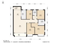 绿都中梁·河风雅叙F户型四室两厅两卫163.06㎡ 4室2厅2卫1厨