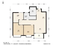 凯瑞国宝·红瞰C户型 3室2厅1卫1厨