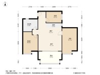 悦菩提A1-2户型 3室2厅1卫1厨