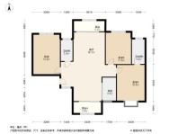 兆南椰林壹号4&6#AC户型 3室2厅2卫1厨