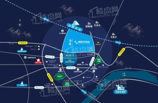 绿地涪陵城际空间站交通图