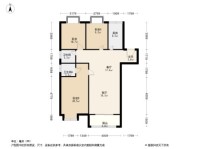 融创澜岸大观建面107平C户型 3室2厅2卫1厨