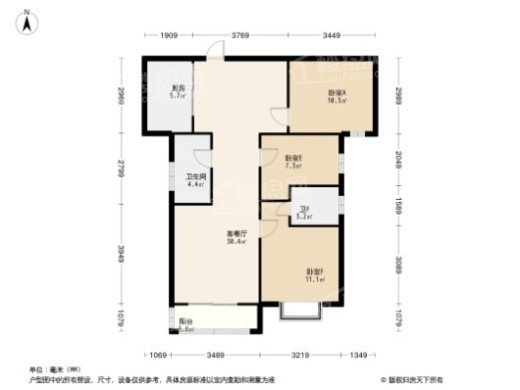 名门世家户型图