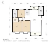 联投梧桐郡悦园1、2号楼C户型 3室2厅2卫1厨