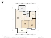 联投梧桐郡悦园1、2号楼A户型 3室2厅1卫1厨