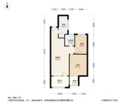 花样年·花郡76平A户型 2室2厅1卫1厨