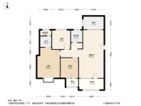 花样年·花郡C2户型 3室2厅2卫1厨