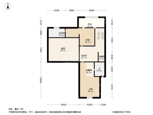 潍坊商谷4居室户型图