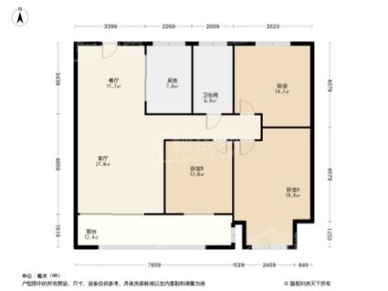 德润天合3居室户型图