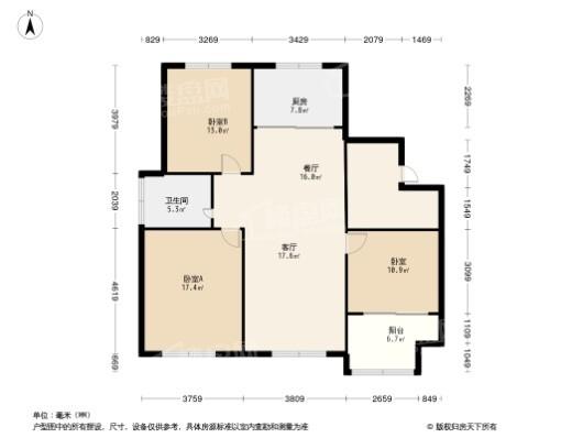 中颐和园3居室户型图