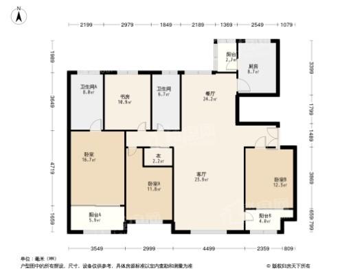 中颐和园4居室户型图