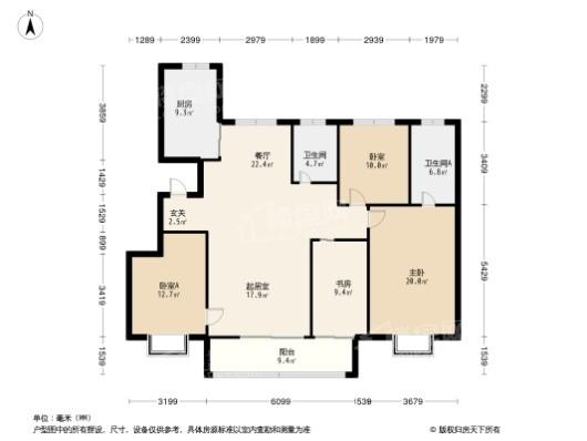 德润天宸4居室户型图