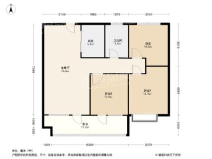 博裕7号3居室户型图