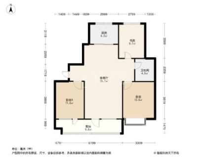 博裕7号3居室户型图