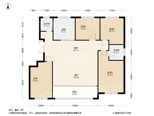 恒信东方之珠4居室户型图