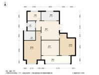 金塘颐景园B户型118㎡ 2室2厅2卫1厨