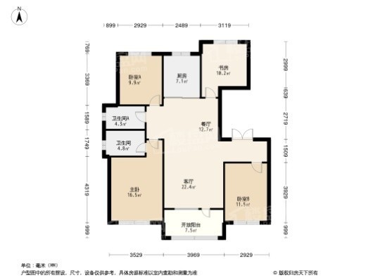 4居室户型图