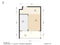 中国普陀·自在海B1户型-48㎡ 1室1厅1卫1厨